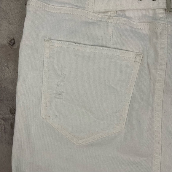 Free People White Distressed Mini Skirt - Picture 9 of 14